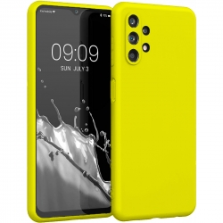 Samsung Galaxy A32 4G Θήκη Σιλικόνης Κίτρινη Soft Touch Silicone Rubber Soft Case Yellow