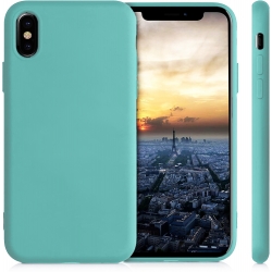 iPhone X / XS Θήκη Σιλικόνης Βεραμάν Soft Touch Silicone Rubber Soft Case Mint