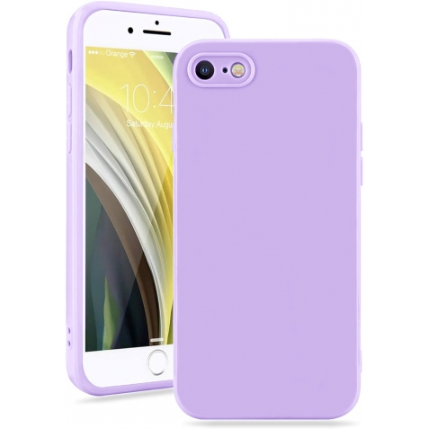 iPhone SE 2022 / SE 2020 / 8 / 7 Θήκη Σιλικόνης Μωβ Soft Touch Silicone Rubber Soft Case Purple