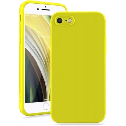 iPhone SE 2022 / SE 2020 / 8 / 7 Θήκη Σιλικόνης Κίτρινη Soft Touch Silicone Rubber Soft Case Yellow