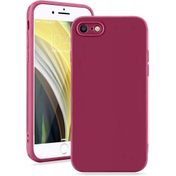 iPhone SE 2022 / SE 2020 / 8 / 7 Θήκη Σιλικόνης Μπορντό Soft Touch Silicone Rubber Soft Case Bordeaux