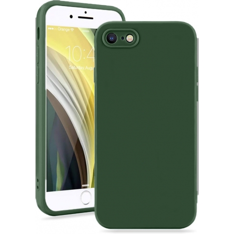 iPhone SE 2022 / SE 2020 / 8 / 7 Θήκη Σιλικόνης Πράσινη Soft Touch Silicone Rubber Soft Case Green