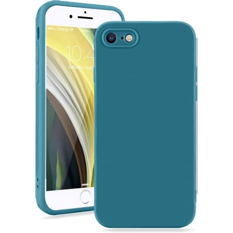 iPhone SE 2022 / SE 2020 / 8 / 7 Θήκη Σιλικόνης Πετρόλ Soft Touch Silicone Rubber Soft Case Petrol