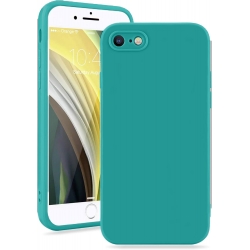 iPhone SE 2022 / SE 2020 / 8 / 7 Θήκη Σιλικόνης Τιρκουάζ Soft Touch Silicone Rubber Soft Case Turquoise