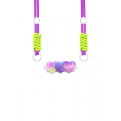 Λουράκι Λαιμού Universal Θήκης Smartphone Neck Strap With Back Clip Purple Hearts