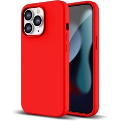 iPhone 13 Pro Θήκη Σιλικόνης Κόκκινη Soft Touch Silicone Rubber Soft Case Red