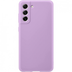 Samsung Galaxy S21 FE 5G Θήκη Σιλικόνης Μωβ Soft Touch Silicone Rubber Soft Case Purple