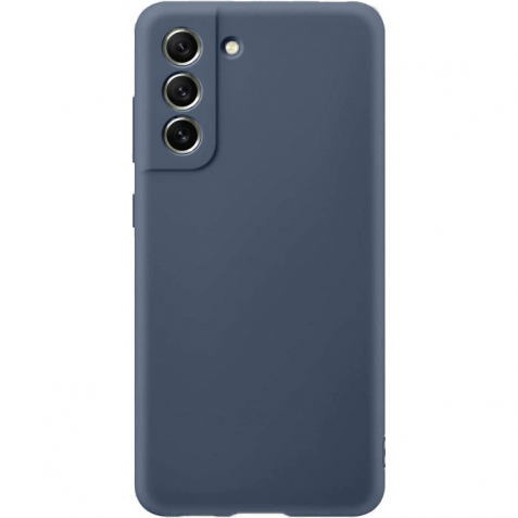 Samsung Galaxy S21 FE 5G Θήκη Σιλικόνης Μπλε Soft Touch Silicone Rubber Soft Case Navy