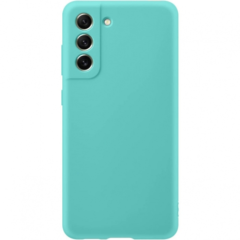 Samsung Galaxy S21 FE 5G Θήκη Σιλικόνης Βεραμάν Soft Touch Silicone Rubber Soft Case Mint