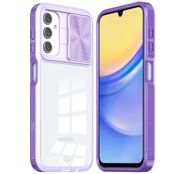 Samsung Galaxy A15 5G / A15 4G Θήκη Διάφανη Μωβ Sliding Camshield Phone Case Purple