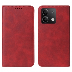 Xiaomi Redmi Note 13 5G Θήκη Βιβλίο Κόκκινο Magnetic Closure Phone Case Red