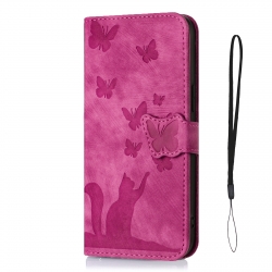 Samsung Galaxy A15 5G / A15 4G Θήκη Βιβλίο Ροζ Lace Flower Embossing Flip Phone Case Pink