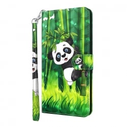 Xiaomi Redmi Note 13 Pro 5G / Poco X6 5G Θήκη Βιβλίο 3D Painting Pattern TPU + PU Phone Case Bamboo Panda