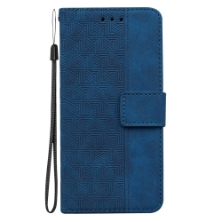 Xiaomi Redmi Note 13 4G Θήκη Βιβλίο Μπλε Geometric Embossed Phone Case Blue