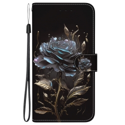 Xiaomi Redmi Note 13 Pro 4G / Poco M6 Pro 4G Θήκη Βιβλίο Colored Drawing Phone Case Black Rose