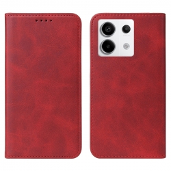 Xiaomi Redmi Note 13 Pro 5G / Poco X6 5G Θήκη Βιβλίο Κόκκινο Magnetic Closure Phone Case Red