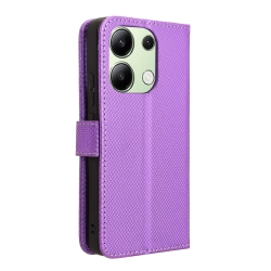 Xiaomi Redmi Note 13 4G Θήκη Βιβλίο Μωβ Diamond Texture Phone Case Purple