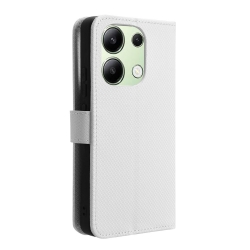 Xiaomi Redmi Note 13 4G Θήκη Βιβλίο Λευκό Diamond Texture Phone Case White