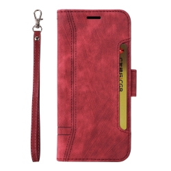 Xiaomi Redmi Note 13 5G Θήκη Βιβλίο Μπορντό BETOPNICE Dual-side Buckle Phone Case Red Wine
