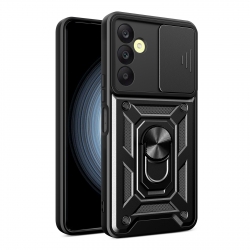 Samsung Galaxy A25 5G Θήκη Μαύρη Με Σταντ Sliding Camera Cover Design TPU+PC Phone Case Black