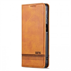 Samsung Galaxy A25 5G / A24 5G/4G Θήκη Βιβλίο Καφέ Ανοιχτό AZNS Magnetic Calf Texture Flip Phone Case Light Brown