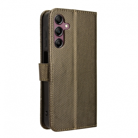 Samsung Galaxy A15 5G / A15 4G Θήκη Βιβλίο Καφέ Diamond Texture Phone Case Brown