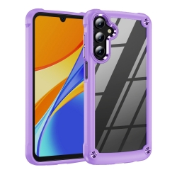 Samsung Galaxy A15 5G / A15 4G Θήκη Διάφανη - Μωβ TPU + PC Lens Protection Phone Case Purple