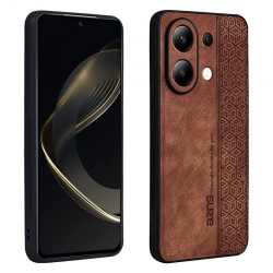 Xiaomi Redmi Note 13 4G Θήκη Καφέ AZNS 3D Embossed Skin Feel Phone Case Brown