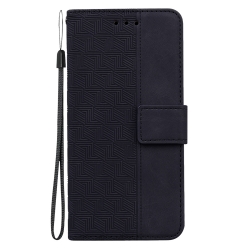 Xiaomi Redmi Note 13 Pro 4G / Poco M6 Pro 4G Θήκη Βιβλίο Μαύρο Geometric Embossed Phone Case Black