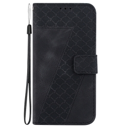 Xiaomi Redmi Note 13 4G Θήκη Βιβλίο Μαύρο 7-Shaped Embossed Phone Case Black