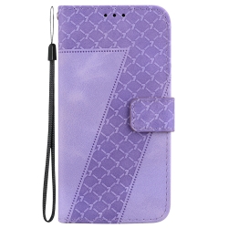 Xiaomi Redmi Note 13 4G Θήκη Βιβλίο Μωβ 7-Shaped Embossed Phone Case Purple