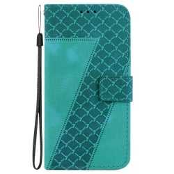 Xiaomi Redmi Note 13 4G Θήκη Βιβλίο Πράσινο 7-Shaped Embossed Phone Case Green