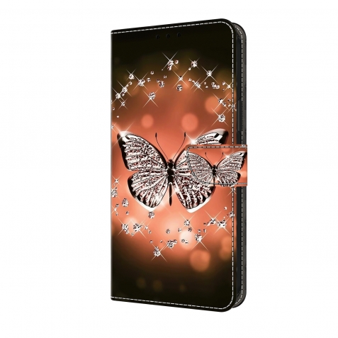 Xiaomi Redmi Note 13 5G Θήκη Βιβλίο Global Crystal 3D Shockproof Protective Phone Case Crystal Butterfly