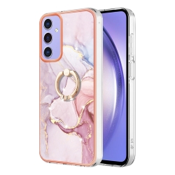 Samsung Galaxy A15 5G / A15 4G Θήκη Σιλικόνης Μάρμαρο Ροζ Χρυσό Electroplating Marble IMD TPU Phone Case Rose Gold 005