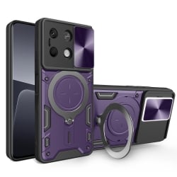 Xiaomi Redmi Note 13 5G Θήκη Μωβ Με Σταντ Sliding Camshield Card Phone Case Purple