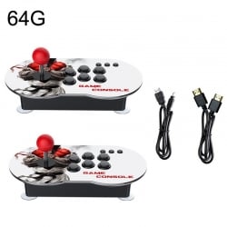 MANTE1 MT6 TV Console Game Joystick Turret HD 4K Game 3 Persons 64G Built-in 15000 Games+for PS1 Game+Wireless Handle