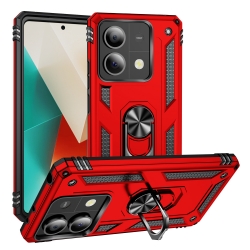 Xiaomi Redmi Note 13 5G Θήκη Κόκκινο Με Σταντ Shockproof TPU + PC Phone Case with Holder Red