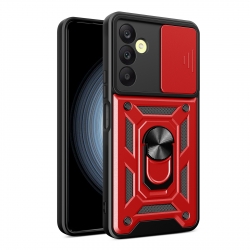 Samsung Galaxy A25 5G Θήκη Κόκκινη Με Σταντ Sliding Camera Cover Design TPU+PC Phone Case Red