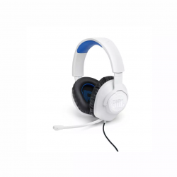 JBL Quantum 100P Over Ear Gaming Headset με σύνδεση 3.5mm Λευκό/Μπλέ