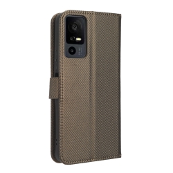 TCL 40 NXTpaper 5G Θήκη Βιβλίο Καφέ Diamond Texture Phone Case Brown