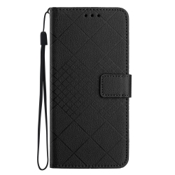 TCL 40 SE Θήκη Βιβλίο Μαύρο Rhombic Grid Texture Phone Case Black