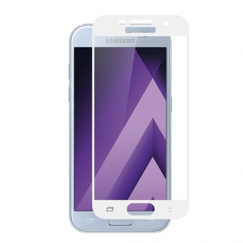 Samsung Galaxy A5 2017 Εμπρός και Πλάγια Full Screen Λευκό Προστατευτικό Τζαμάκι Tempered Glass White