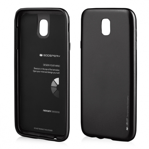 Samsung Galaxy J7 2017 Goospery iJelly Case Θήκη Σιλικόνης Μαύρη Silicone Case Black