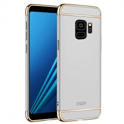 Samsung Galaxy S9 Mofi Ultra-Thin Electroplating Side Protective Σκληρή Θήκη Ασημί Με Χρυσό Περίγραμμα Hard Case Silver