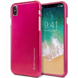 iPhone XS Max Goospery iJelly Case Θήκη Σιλικόνης Φούξια Silicone Case Hot Pink
