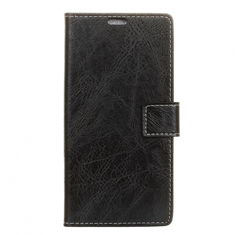 iPhone XS Max Θήκη Βιβλίο Μαύρο Retro Crazy Horse Texture Horizontal Flip Leather Case with Holder & Card