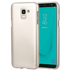Samsung Galaxy J6 Plus 2018 Goospery iJelly Case Θήκη Σιλικόνης Χρυσό Silicone Case Gold