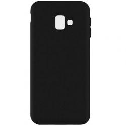 Samsung Galaxy J6 Plus Θήκη Σιλικόνης Μαύρη Matt Silicone Case Black