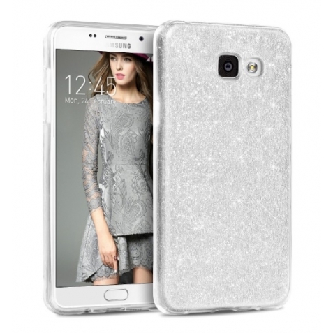 Samsung Galaxy J6 Plus Θήκη Σιλικόνης Ασημί Shining Silicone Case Silver
