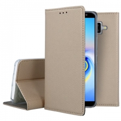 Samsung Galaxy J6+ (Plus) 2018 Θήκη Βιβλίο Χρυσό Book Case Smart Magnet Telone Gold